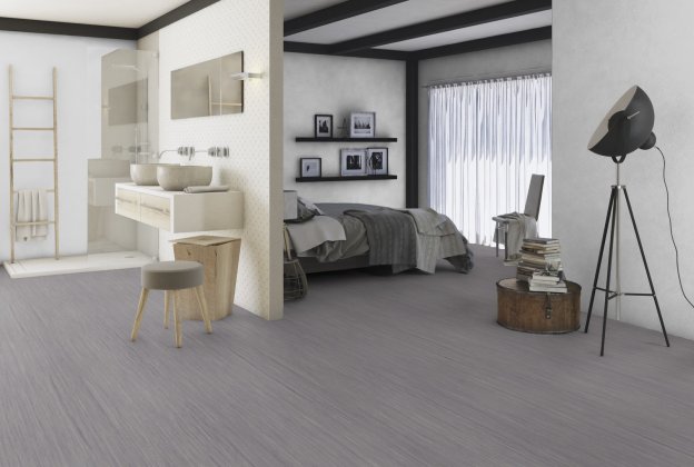 Linoleum Gerflor Lino Art 0050 Grey Line hall_2