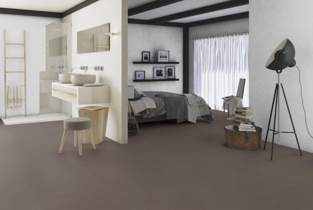 Linoleum Gerflor Acoustic Plus Lino Art Urban 0553 Dark Concrete Grey tumehall_2