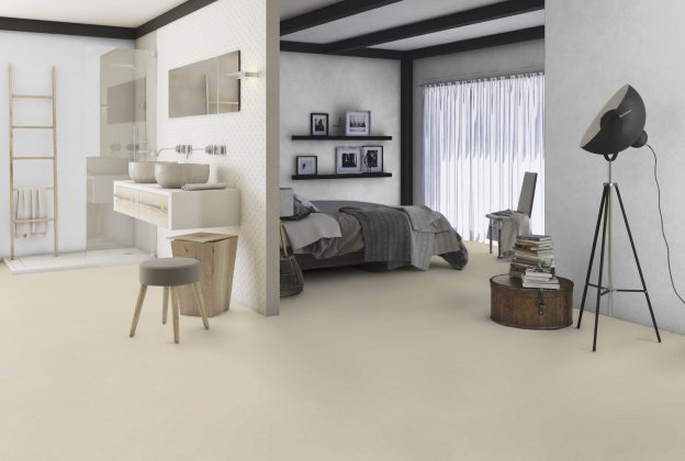 Linoleum Gerflor Lino Art 0564 Natural Stone hall_2