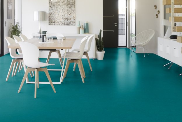 Linoleum Gerflor Acoustic Plus Marmorette 0129 Curacao Petrol sinine/roheline_2