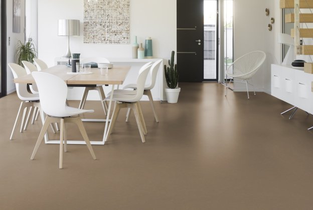Linoleum Gerflor Lino Art 0558 Screed Grey hall_2