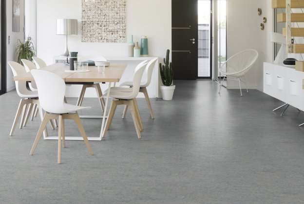 Linoleum Gerflor Marmorette 0053 Ice Grey hall_2