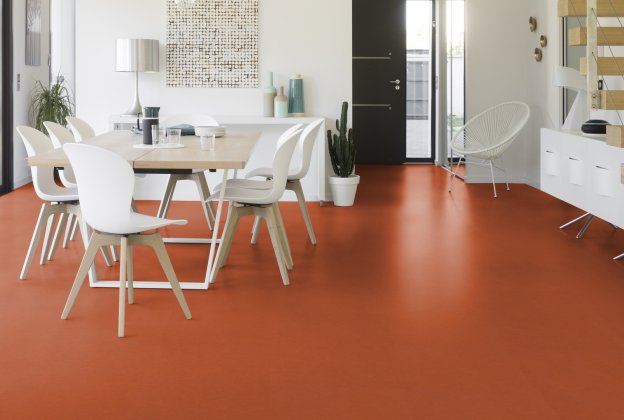 Linoleum Gerflor Marmorette 0119 Terracotta oranž_2