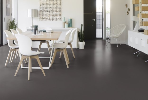 Linoleum Gerflor Uni Walton 0083 Architects Grey hall_2