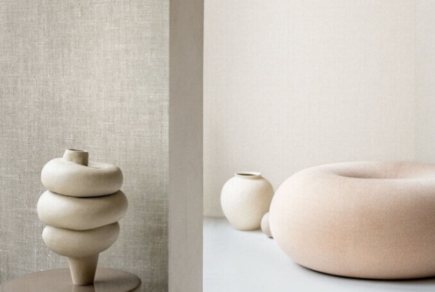 Tekstiiltapeet Vescom Linen Linosa 2106.05 beeź  _2