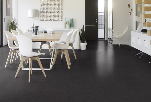 Linoleum Gerflor Acoustic Plus Marmorette 0096 Midnight Grey tumehall_2