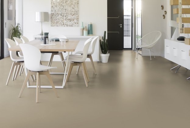 Linoleum Gerflor Uni Walton 0085 Warm Concrete Grey hall_2