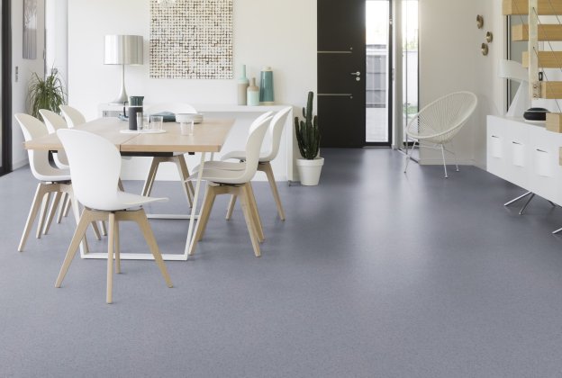 Elektrit hajutav PVC Gerflor Mipolam EL7 4120 Silver Grey hall_2