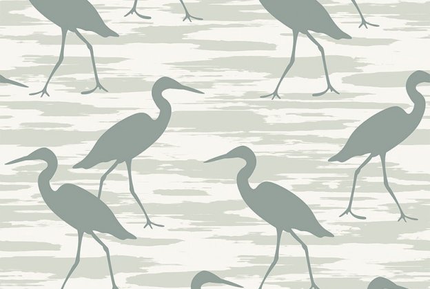 Käsitöötapeet Paper & Ink, Natural Silhouettes, ns52608 beeź/ roheline_1