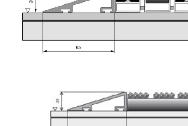 Poriresti raam Aluminium profiil-koonus, K 20mm, L 65mm_4