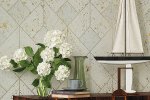 Käsitöötapeet Tiffany Designs, Reveries, rv402 beeź/kuld, hõbe triip _2