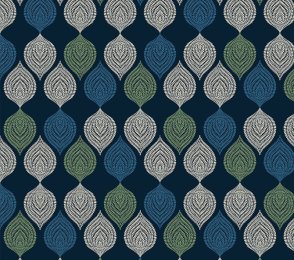 Käsitöötapeet Paper & Ink, Natural Silhouettes, ns50622 roheline / valge/ sinine