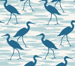 Käsitöötapeet Paper & Ink, Natural Silhouettes, ns52602 valge/ sinine